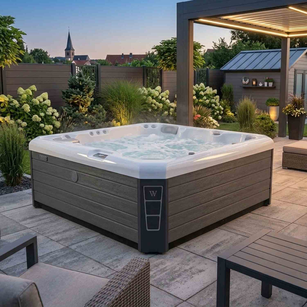 Whirlpool Outdoor Garten 2 4 6 Personen winterfest kaufen ganzjährig Preis Wellis Design