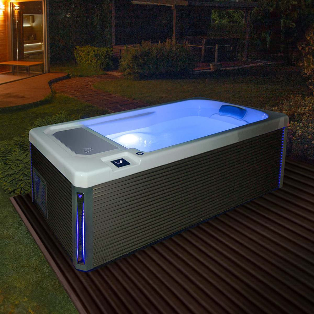 Eisbad cold plunge 1 Person Reluxis Iceland Wellis kaufen für Zuhause mit Kühlung beleuchtet im Garten
