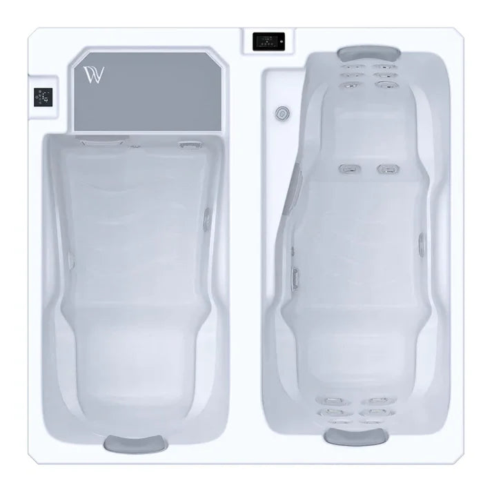 Eisbad cold plunge und Whirlpool 2 Personen Reluxis Iceland Duo Pro Wellis kaufen für Zuhause mit Kühlung für den Garten Draufsicht