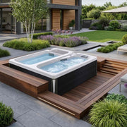 Eisbad cold plunge und Whirlpool 2 Personen Reluxis Iceland Duo Pro Wellis kaufen für Zuhause mit Kühlung im Garten