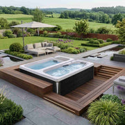 Eisbad cold plunge und Whirlpool 2 Personen Reluxis Iceland Duo Pro Wellis kaufen für Zuhause mit Kühlung im Garten