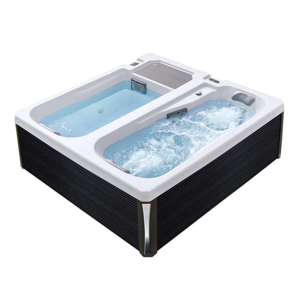 Eisbad cold plunge und Whirlpool 2 Personen Reluxis Iceland Duo Pro Wellis kaufen für Zuhause mit Kühlung für den Garten