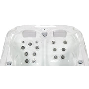 Outdoor Whirlpool 2 - 3 Personen winterfest Reluxis Mars Wellis plug and play Garten kaufen rechteckig weiss Detailbild Düsen