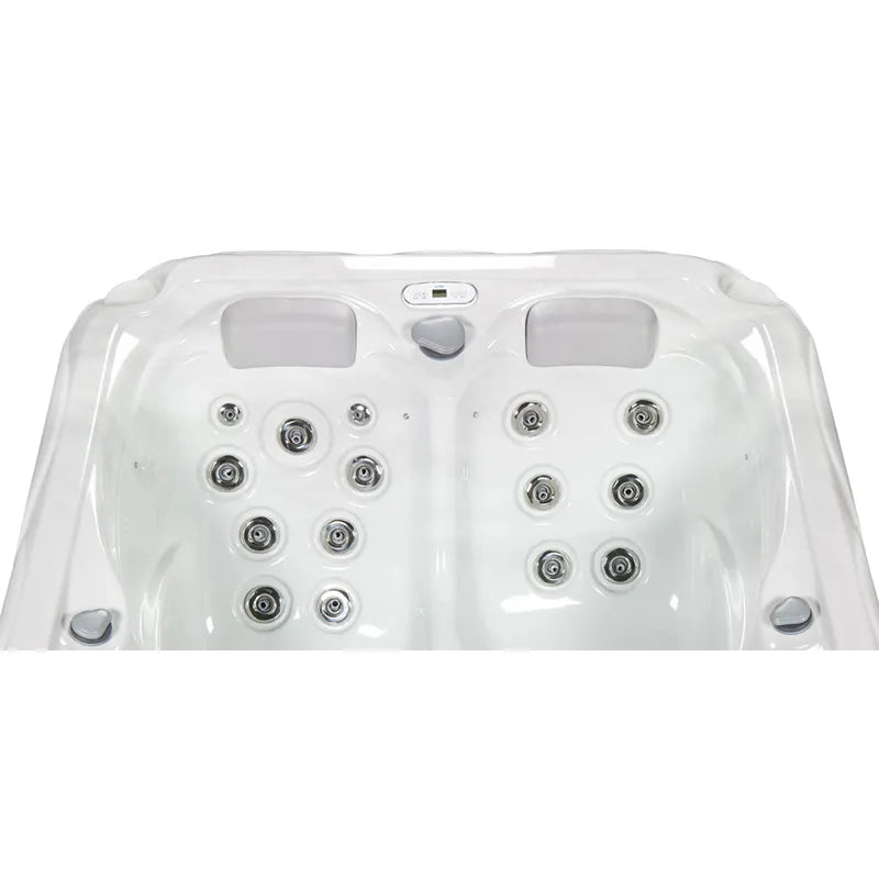 Outdoor Whirlpool 2 - 3 Personen winterfest Reluxis Mars Wellis plug and play Garten kaufen rechteckig weiss Detailbild Düsen