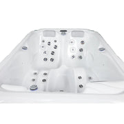 Outdoor Whirlpool 2 - 3 Personen winterfest Reluxis Mars Wellis plug and play Garten kaufen rechteckig weiss Detailbild Liegeplatz