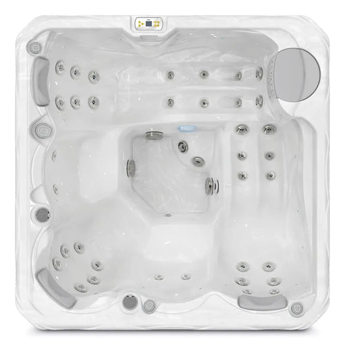 Outdoor Whirlpool 4 - 5 Personen winterfest Reluxis Budapest Life Wellis Garten kaufen Draufsicht weiss
