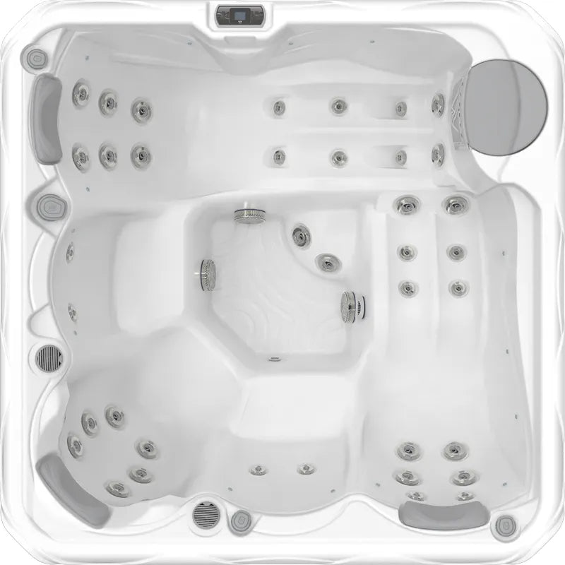 Outdoor Whirlpool 4 - 5 Personen winterfest Reluxis Budapest Life Wellis für den Garten kaufen viereckig Draufsicht