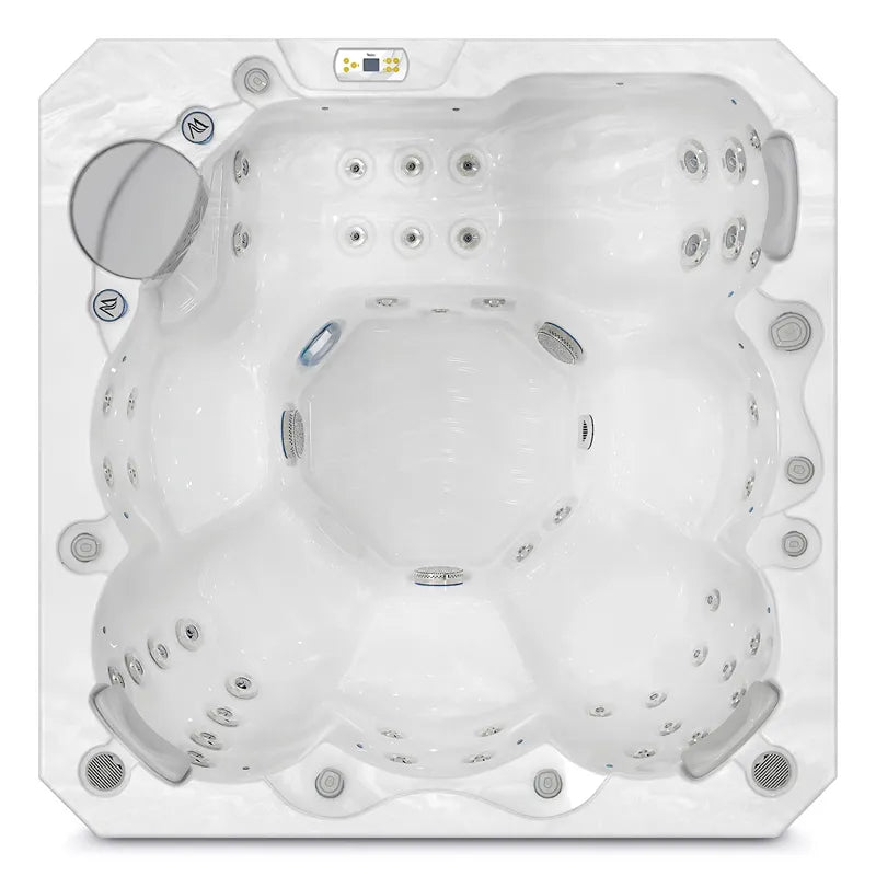 Outdoor Whirlpool 6 Personen winterfest Reluxis Prague Life Wellis für den Garten kaufen 4 eckig Draufsicht