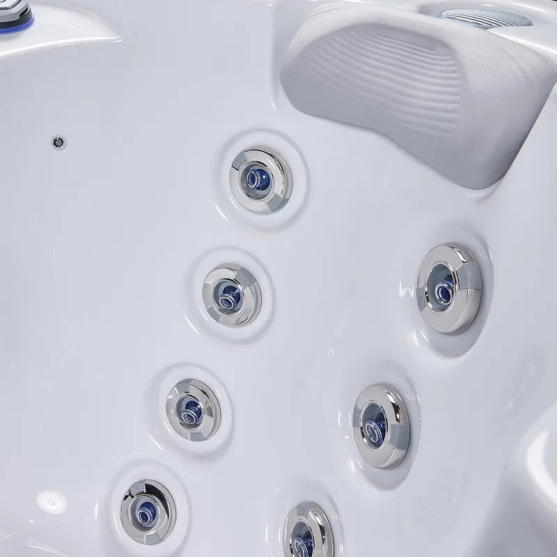 Outdoor Whirlpool 6 Personen winterfest Reluxis Prague Life Wellis für den Garten kaufen 4 eckig Detailbild Düsen