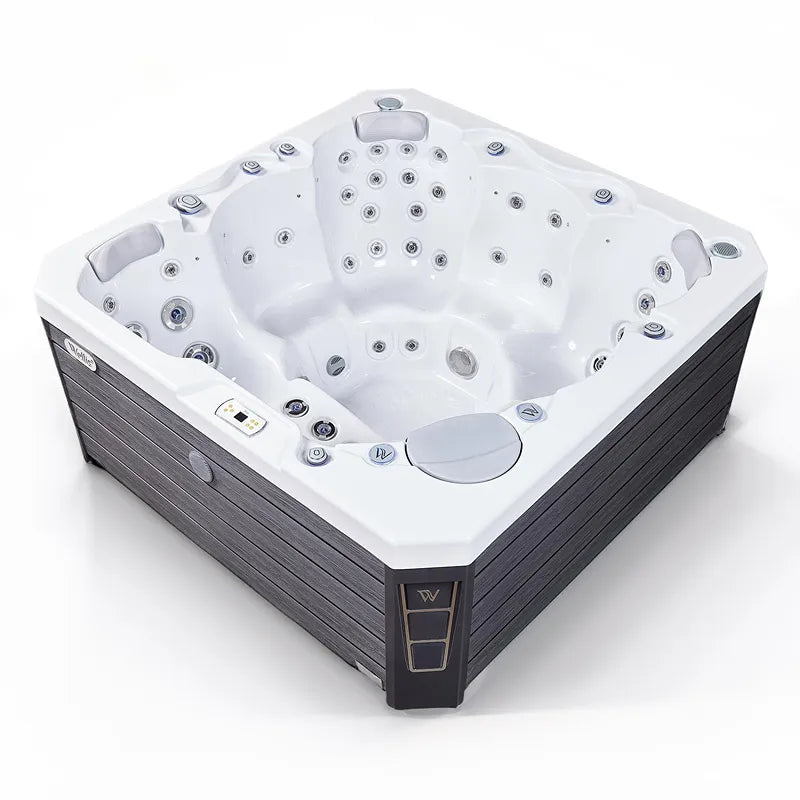 Outdoor Whirlpool 6 Personen winterfest Reluxis Prague Life Wellis für den Garten kaufen 4 eckig 