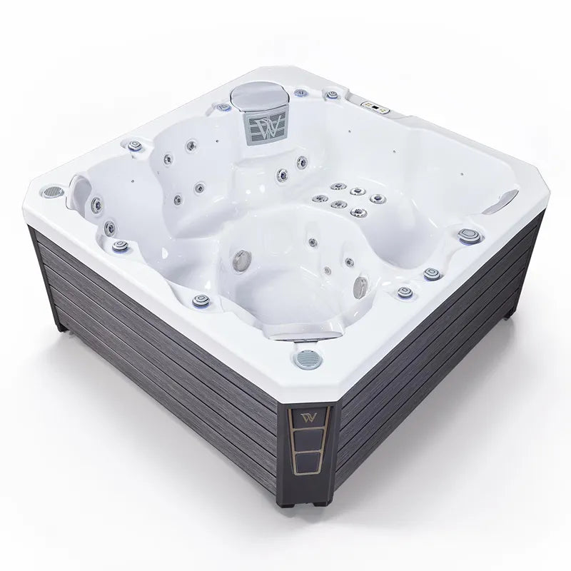 Outdoor Whirlpool 6 Personen winterfest Reluxis Prague Life Wellis für den Garten kaufen viereckig 