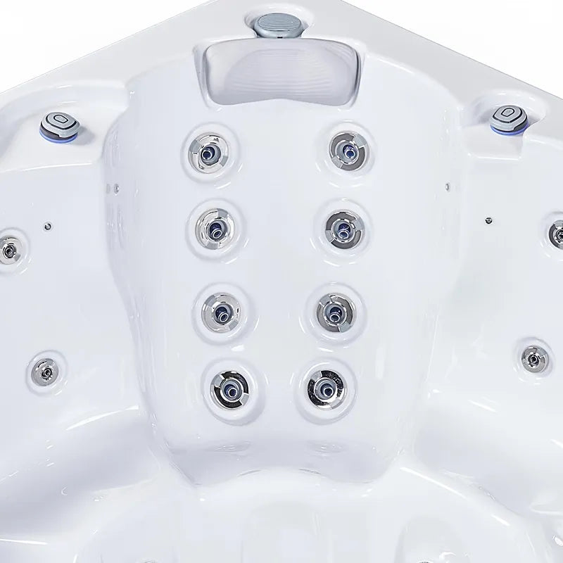 Outdoor Whirlpool 6 Personen winterfest Reluxis Prague Life Wellis für den Garten kaufen 4 eckig Detailbild Rückendüsen