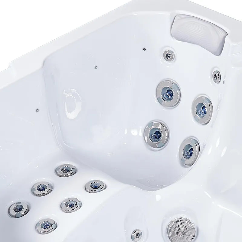 Outdoor Whirlpool 6 Personen winterfest Reluxis Prague Life Wellis für den Garten kaufen 4 eckig Detailbild Liege
