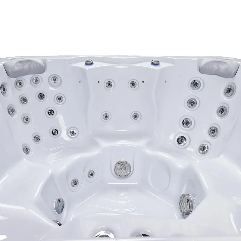 Outdoor Whirlpool 6 Personen winterfest Reluxis Prague Life Wellis für den Garten kaufen 4 eckig Detailbild Sitze