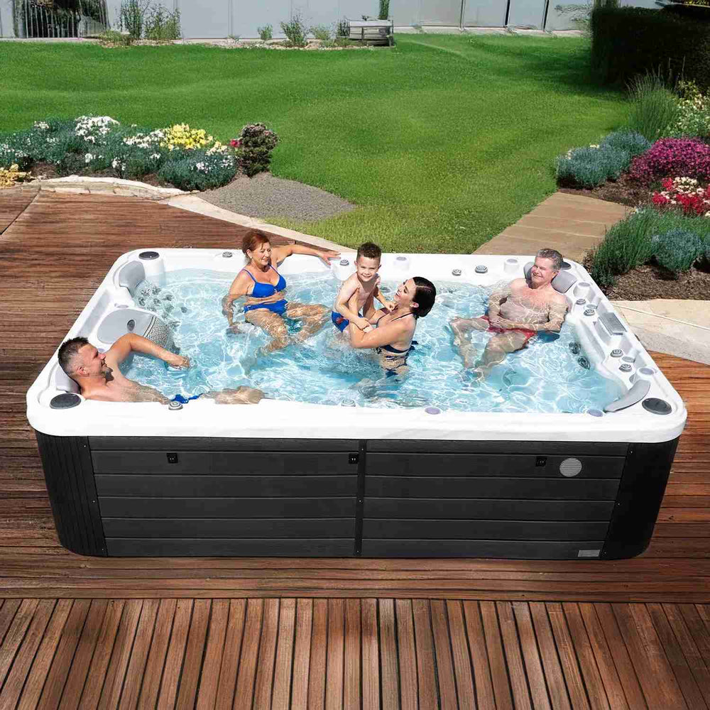 Outdoor Whirlpool 8 - 9 Personen winterfest Reluxis Olympus Life Wellis Garten kaufen mit 5 Personen drin