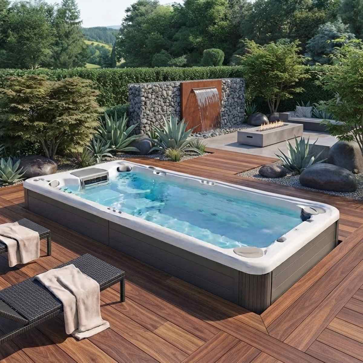 Schwimm Spa Pool kaufen mit Whirlpool Kosten integriert freistehend teilversenkt im Garten Preise Kombination mit Abdeckung mit Gegenstromanlage Mannheim Linz