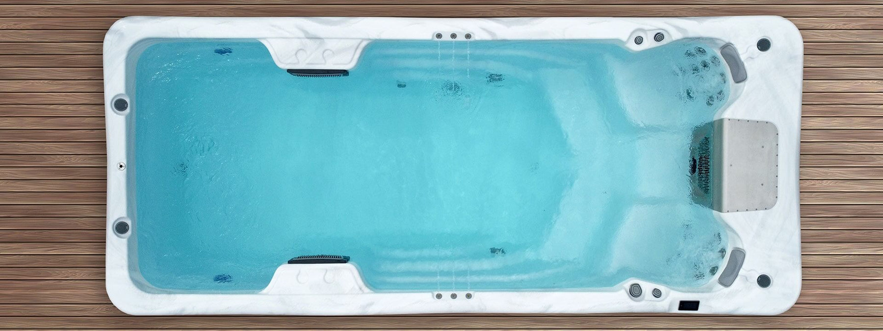 Swim Spa Reluxis Amazonas W Flow Wellis Pool kaufen Preise für den Garten Draufsicht