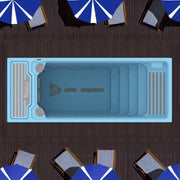 Swim Spa Reluxis Beach Club Deluxe Premium Wellis Pool Garten kaufen Schwimmspa Preis Draufsicht blau