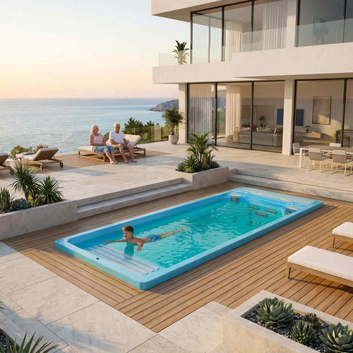 Swim Spa Reluxis Beach Club Deluxe Premium Wellis Pool Garten kaufen Schwimmspa Preis Kind drn
