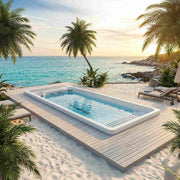 Swim Spa Reluxis Beach Club Deluxe Premium Wellis Pool Garten kaufen Schwimmspa Preis weiss