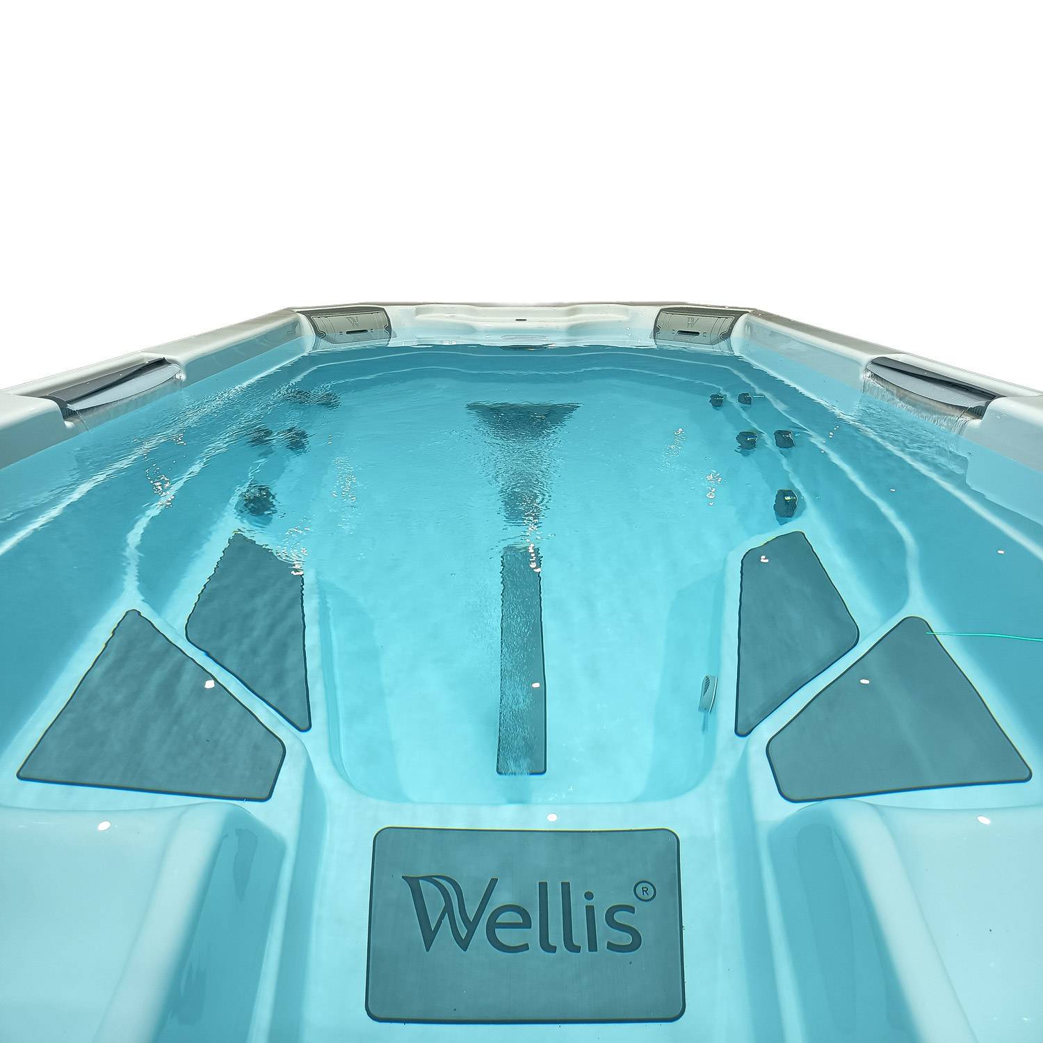 Swim Spa Reluxis Donau Danube W Flow Grand Prix Wellis Pool kaufen teilversenkt Wasser drin