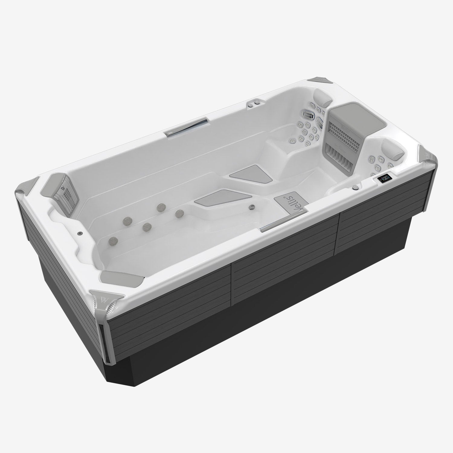 Swim Spa Reluxis Donau Danube W Flow Grand Prix Wellis Pool kaufen teilversenkt weiss grau