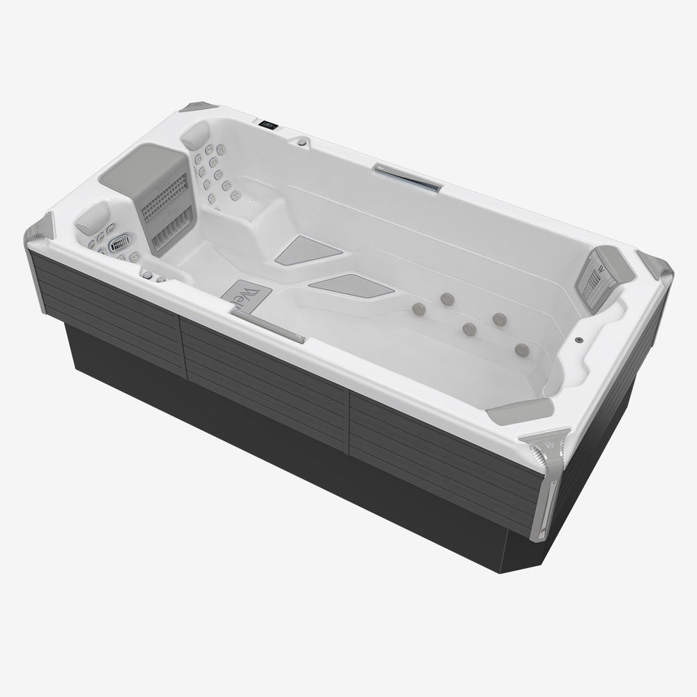Swim Spa Reluxis Donau Danube W Flow Grand Prix Wellis Pool kaufen teilversenkt weiss grau Preis