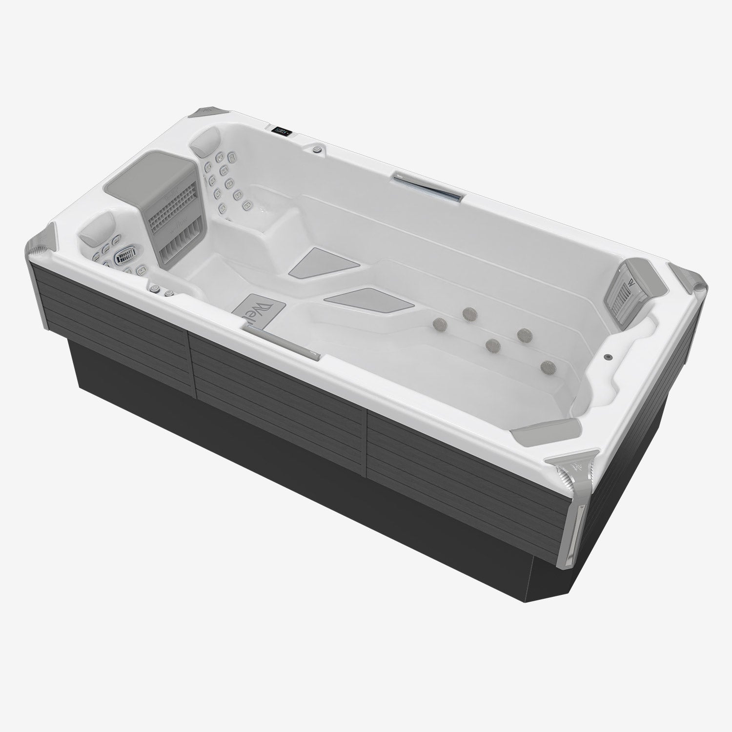 Swim Spa Reluxis Donau Danube W Flow Grand Prix Wellis Pool kaufen teilversenkt weiss grau Preis