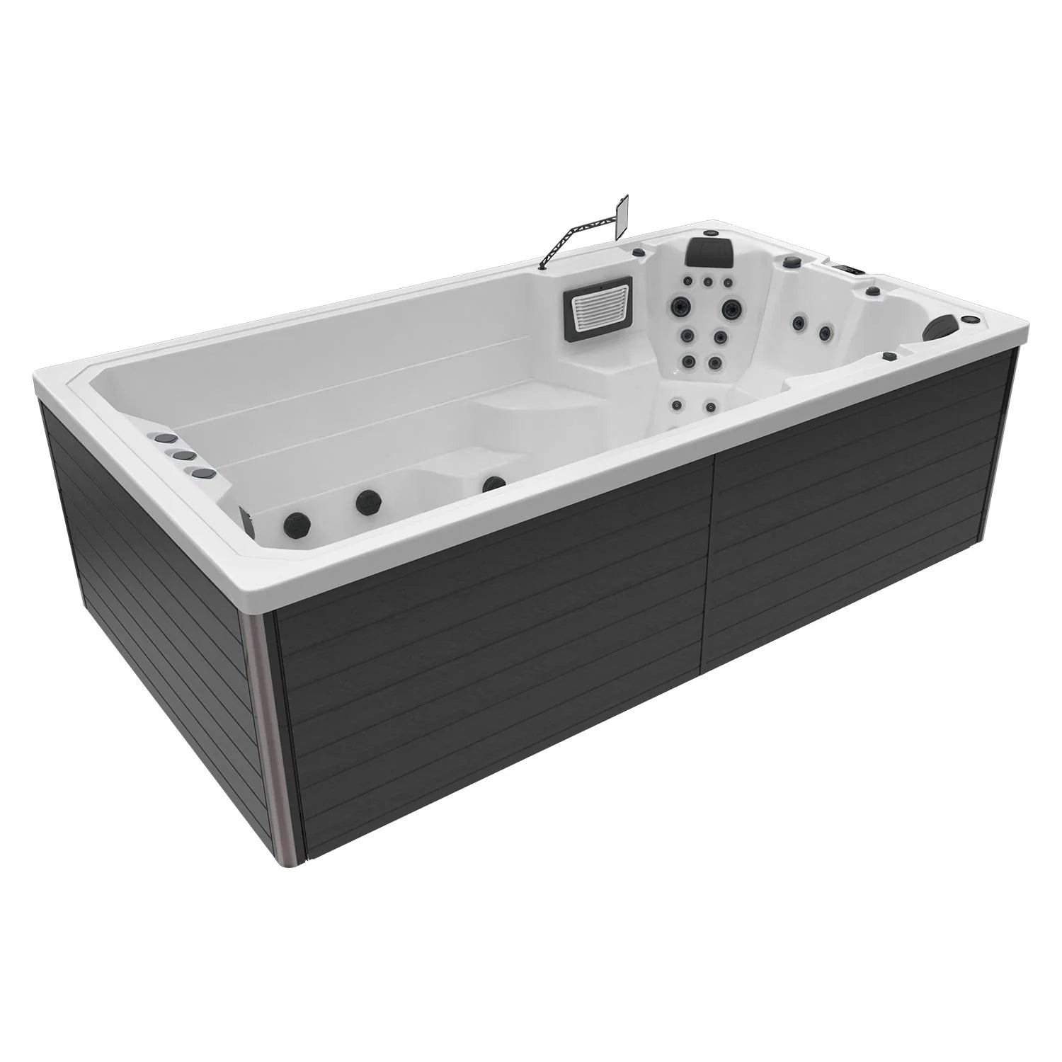 Swim Spa Reluxis Elba Deluxe Wellis Pool kaufen für den Garten weiss grau
