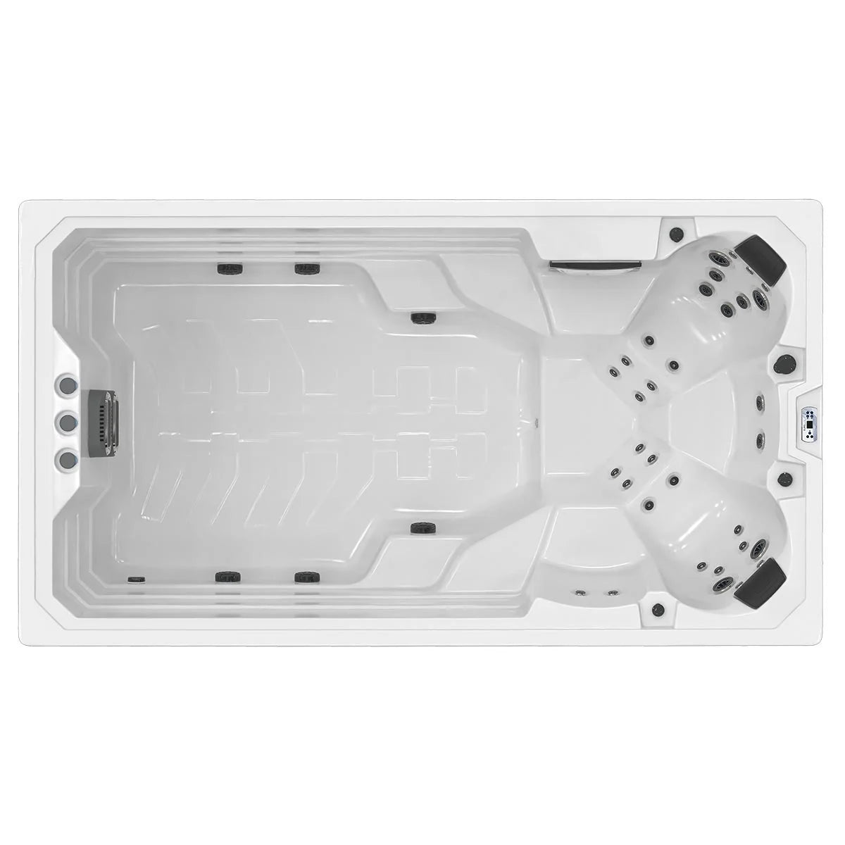 Swim Spa Reluxis Elba Deluxe Wellis Pool kaufen für den Garten Draufsicht