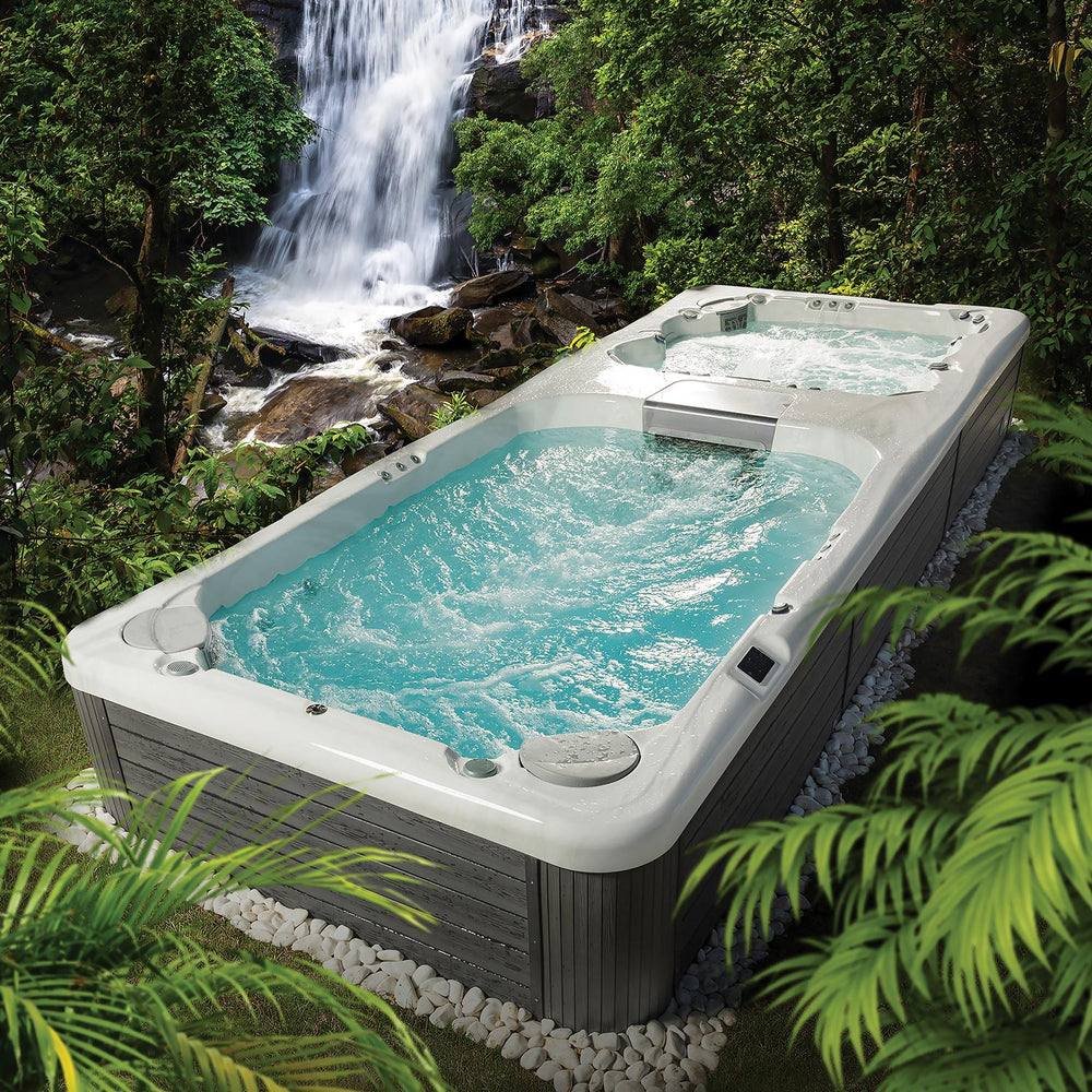 Swim Spa Reluxis Rio Grande W Flow Duo Wellis Pool kaufen Preis für den Garten mit Whirlpool am Wasserfall