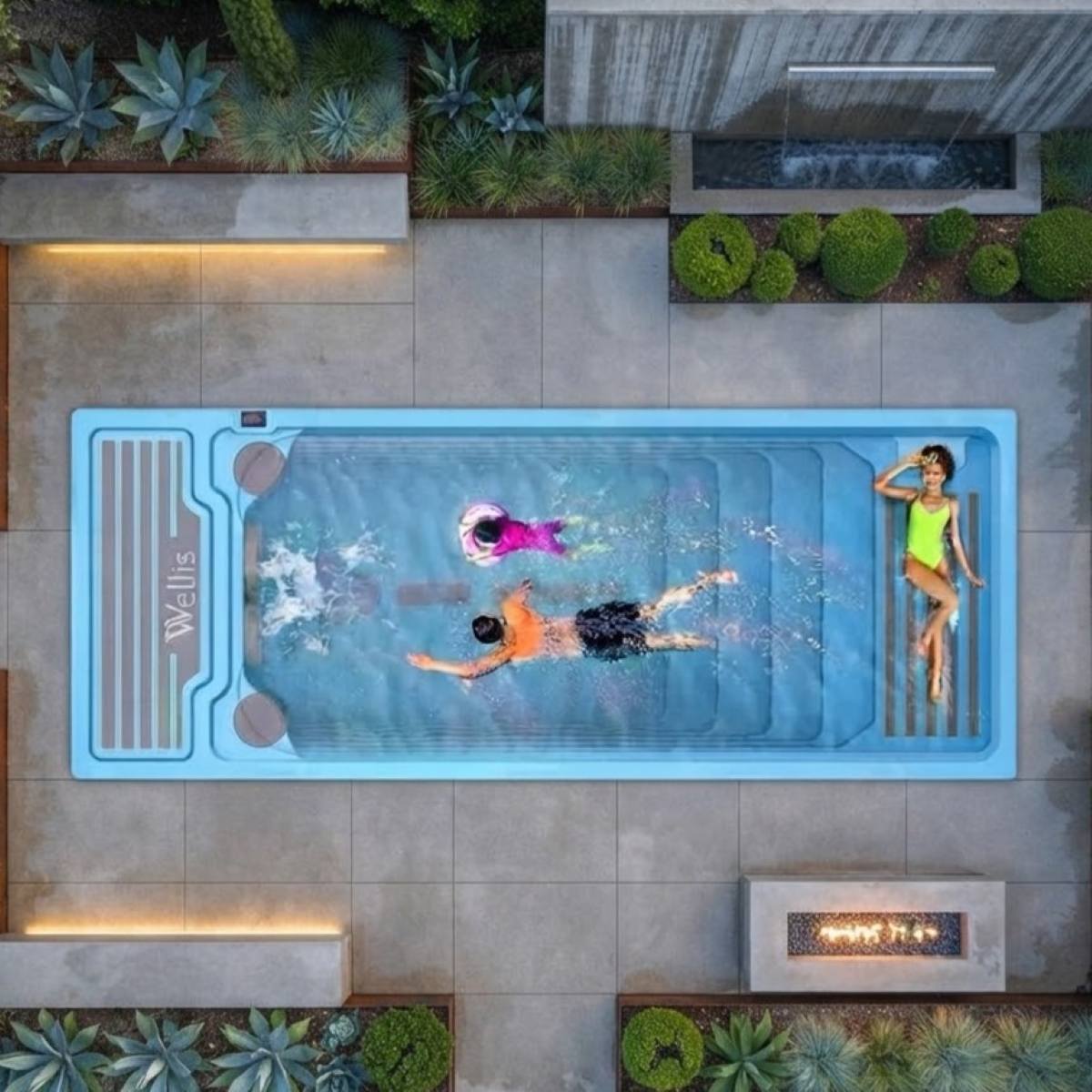 Swimspa Pool kaufen Preise Wellis Outdoor mit Whirlpool integriert Kombination teilversenkt Bodeneinbau eingelassen Deutschland Oesterreich Braunschweig Halle