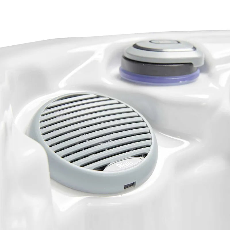 Wellis Whirlpool Outdoor 4 - 5 Personen winterfest Reluxis Pluto im Garten kaufen 4 eckig Detailbild Lautsprecher