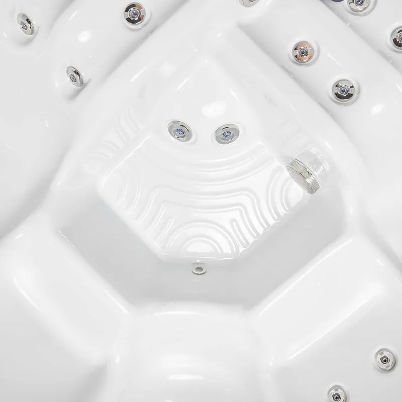 Wellis Whirlpool Outdoor 4 - 5 Personen winterfest Reluxis Pluto im Garten kaufen 4 eckig Detailbild Düsen