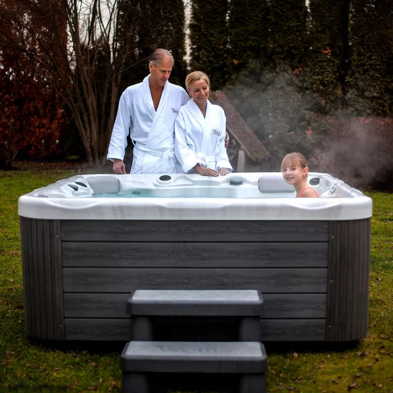Wellis Whirlpool Outdoor 4 - 5 Personen winterfest Reluxis Pluto im Garten kaufen 4 eckig