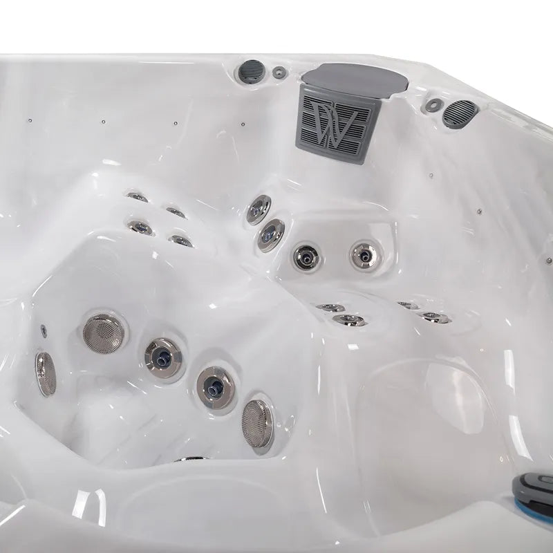 Whirlpool Garten 4 5 Personen winterfest Reluxis Palermo Life Wellis kaufen eckig Detailbild Düsen