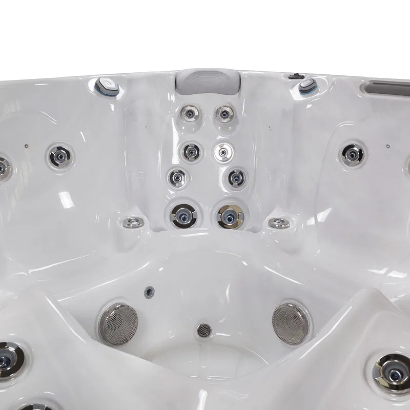 Whirlpool Garten 4 5 Personen winterfest Reluxis Palermo Life Wellis kaufen eckig Detailbild Sitz hell