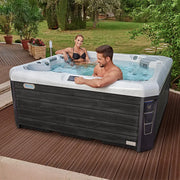 Whirlpool Garten 4 - 5 Personen winterfest Outdoor Reluxis Palermo Life Wellis kaufen eckig auf Terrasse mit 2 Personen drin hell