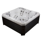 Whirlpool Garten 4 - 5 Personen winterfest Outdoor Reluxis Palermo Life Wellis kaufen eckig Seitenasicht