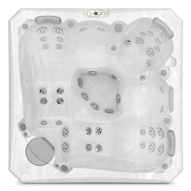 Whirlpool Garten 4 - 5 Personen winterfest Outdoor Reluxis Palermo Life Wellis kaufen eckig Draufsicht