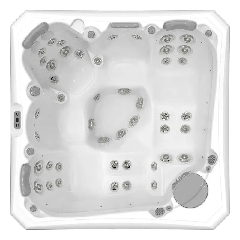 Whirlpool Garten 4 5 Personen winterfest Reluxis Palermo Life Wellis kaufen eckig Draufsicht