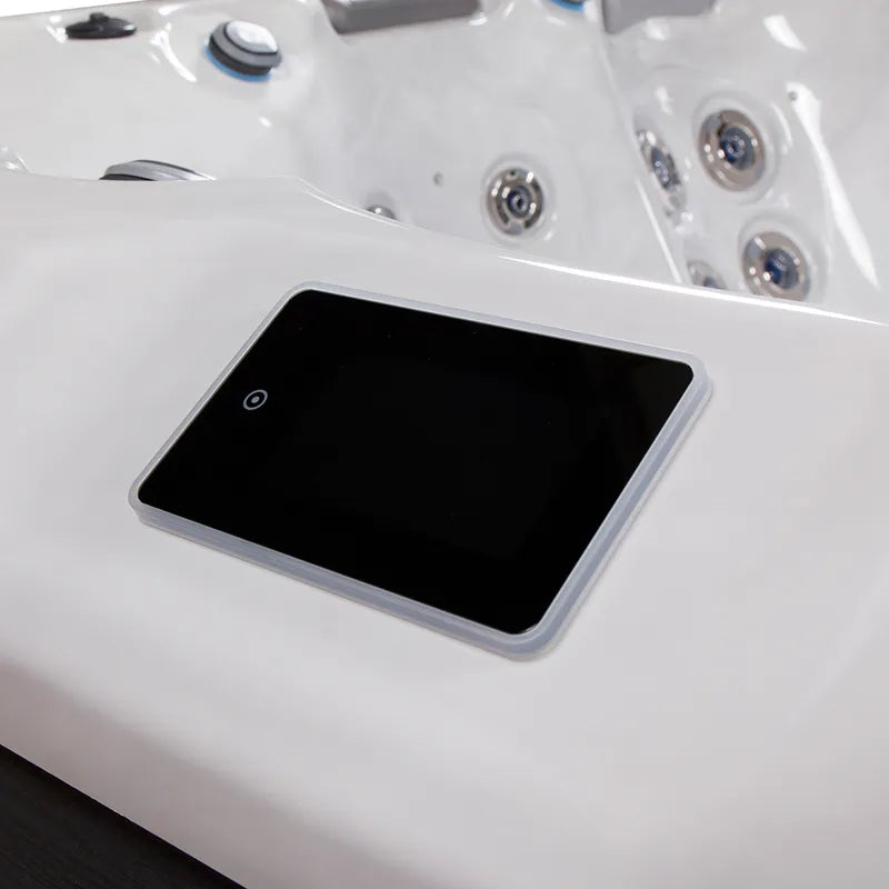 Whirlpool Garten 4 5 Personen winterfest Reluxis Palermo Life Wellis kaufen eckig Detailbild Touchpanel