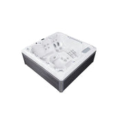 Whirlpool Garten 6 Personen winterfest Reluxis Atlas Life Wellis kaufen 1 Liege 5 Sitzplätze mit Wasserfall und Düsen beleuchtet