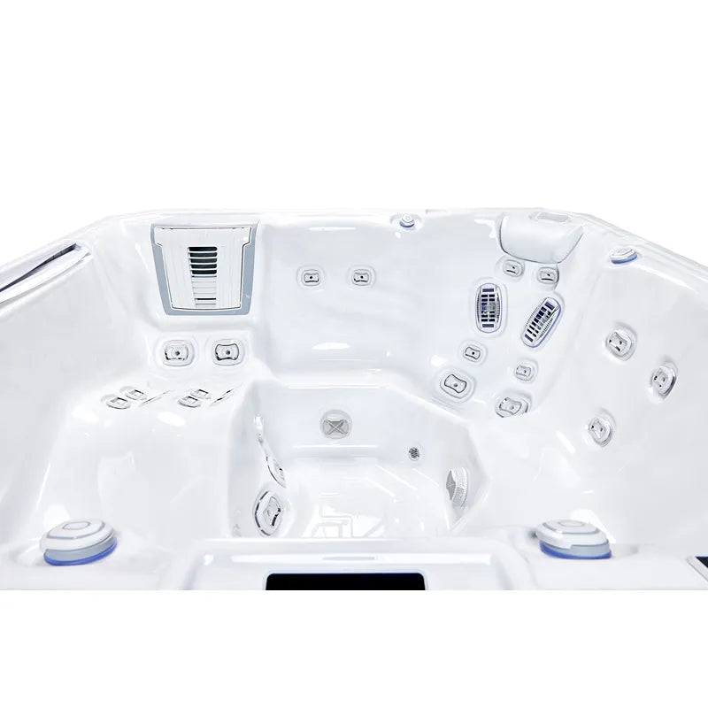 Whirlpool Garten 6 Personen winterfest Reluxis Atlas Life Wellis kaufen 1 Liege 5 Sitzplätze Detailansicht