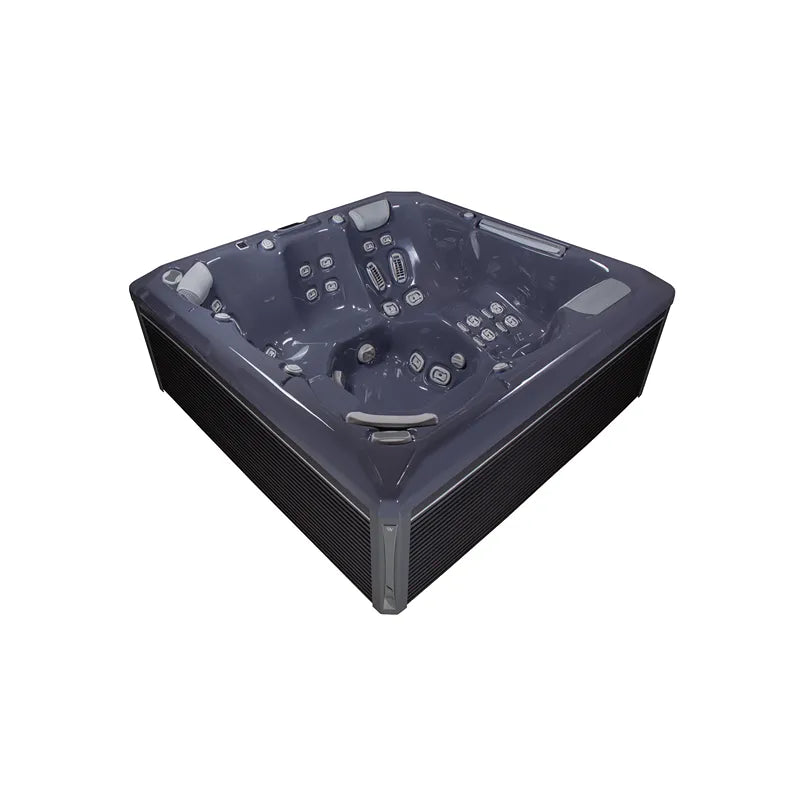 Whirlpool Garten 6 Personen winterfest Reluxis Atlas Life Wellis kaufen 1 Liege 5 Sitzplätze Wannenfarbe Midnight