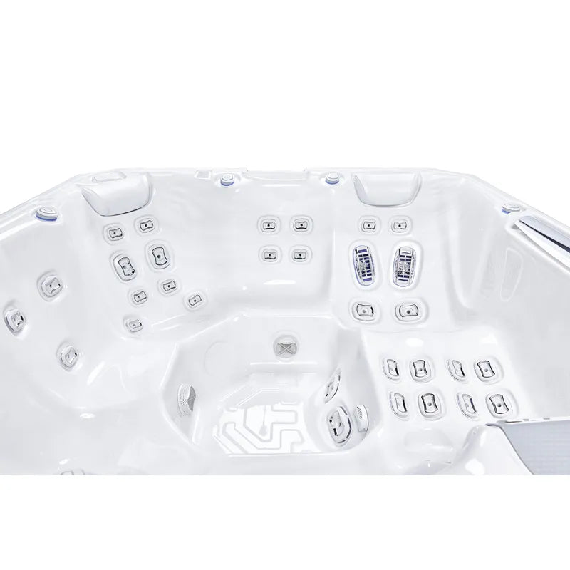 Whirlpool Garten 6 Personen winterfest Reluxis Atlas Life Wellis kaufen 1 Liege 5 Sitzplätze Detailansicht