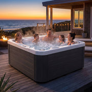 Whirlpool Garten 6 Personen winterfest Reluxis Castor Wellis plug and play kaufen 5 Personen drin