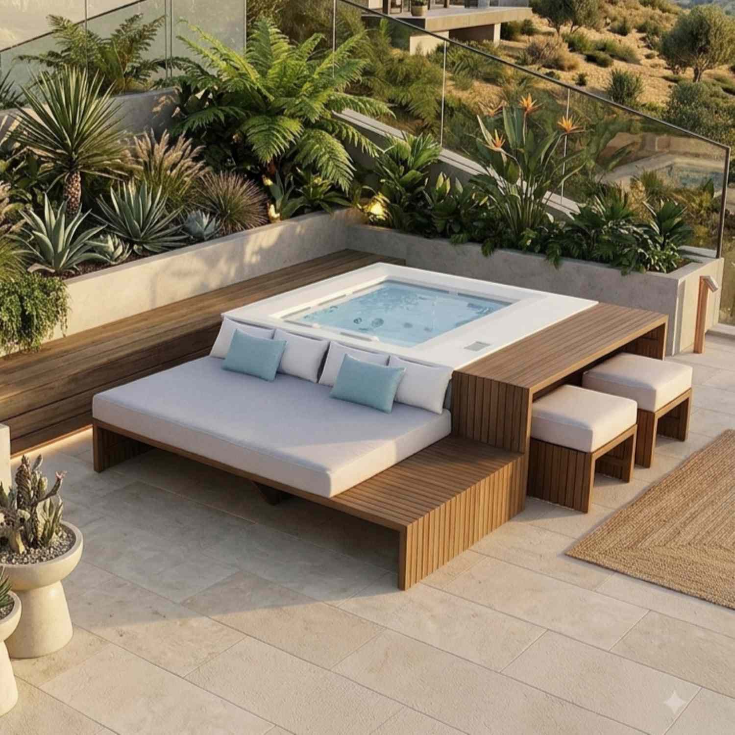 Whirlpool Garten winterfest kaufen Preis Outdoor 2 4 6 Personen in der Nähe Wellis Design modern mit Umradung