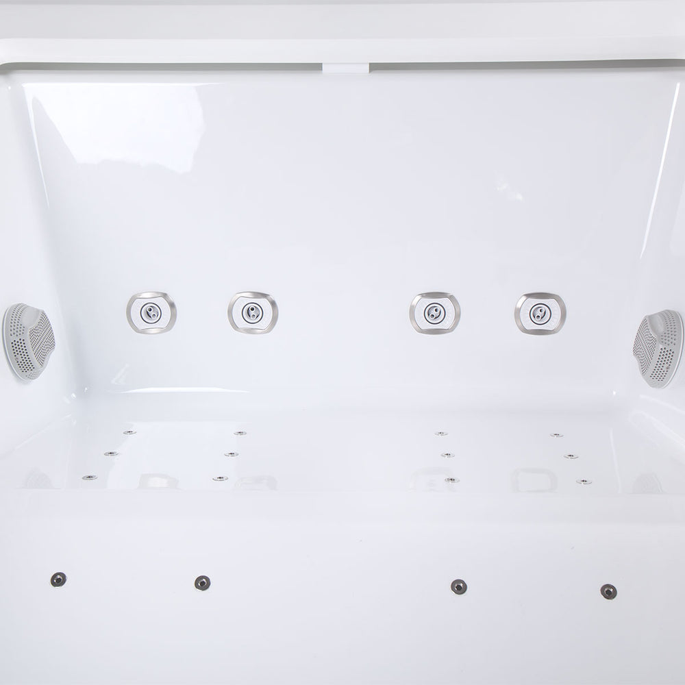 Whirlpool Outdoor 2 Personen winterfest Reluxis Dabassy Edge Select Wellis im Garten kaufen Design modern highend viereckig Detailbild
