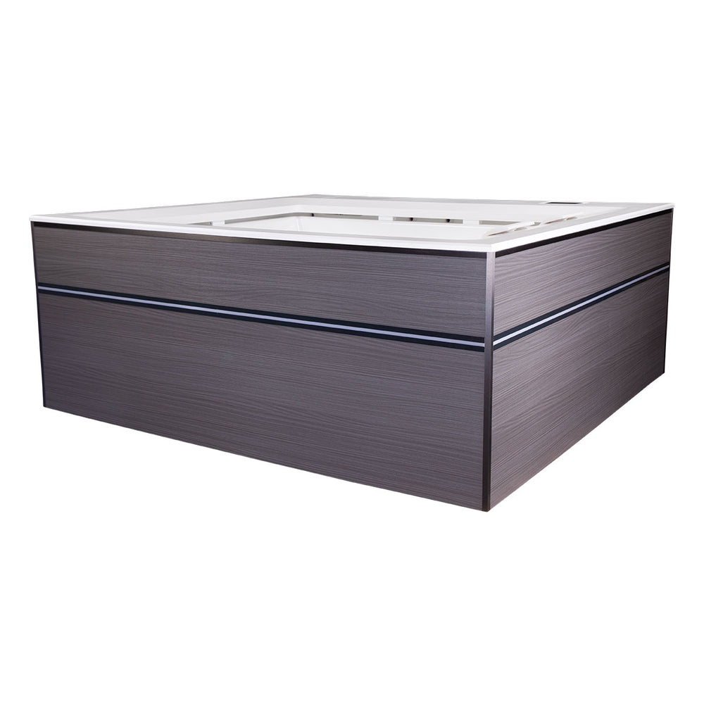 Whirlpool Outdoor 2 Personen winterfest Reluxis Dabassy Edge Select Wellis im Garten kaufen Design modern highend viereckig Seitenwände